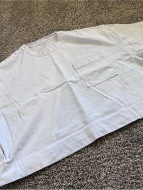 Athleta Light Blue Crewneck Cropped Tee